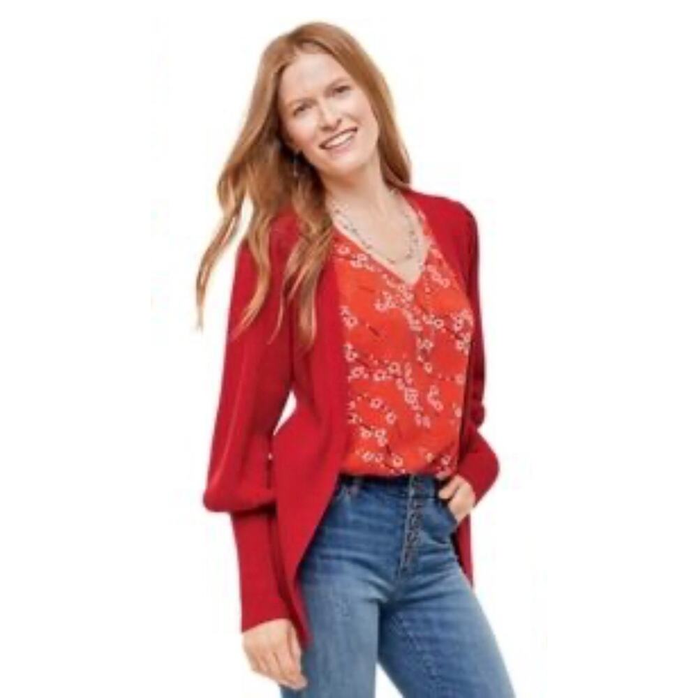 CAbi Blouses Set Bundle Lot of 2 Womens L Freedom Flag Cherry Blossom 5516 5712 - Picture 10 of 16